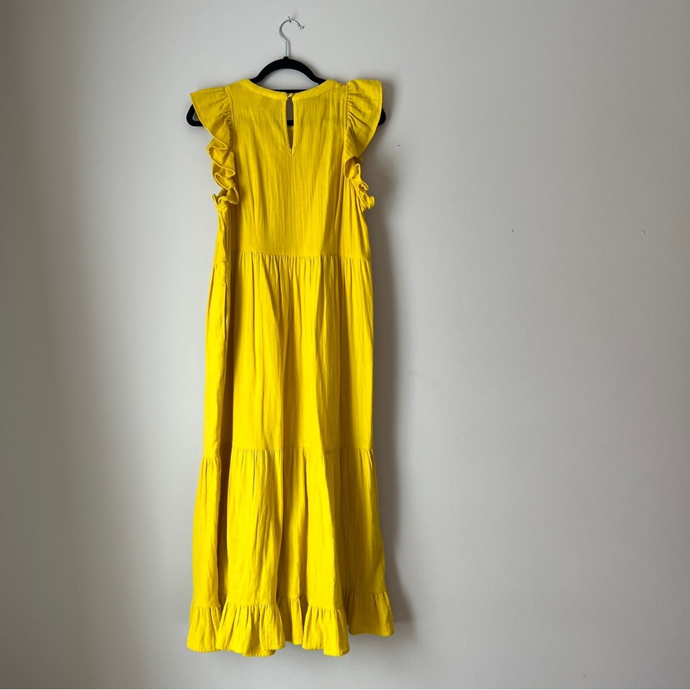 Universal Thread Ruffle Sleeve Yellow Maxi Dress - image 4